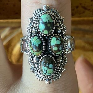 Matrix Turquoise Kokopelli Ring Size 8